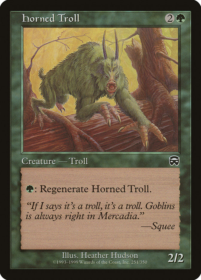 Horned Troll [Mercadian Masques] | Game Haven TX