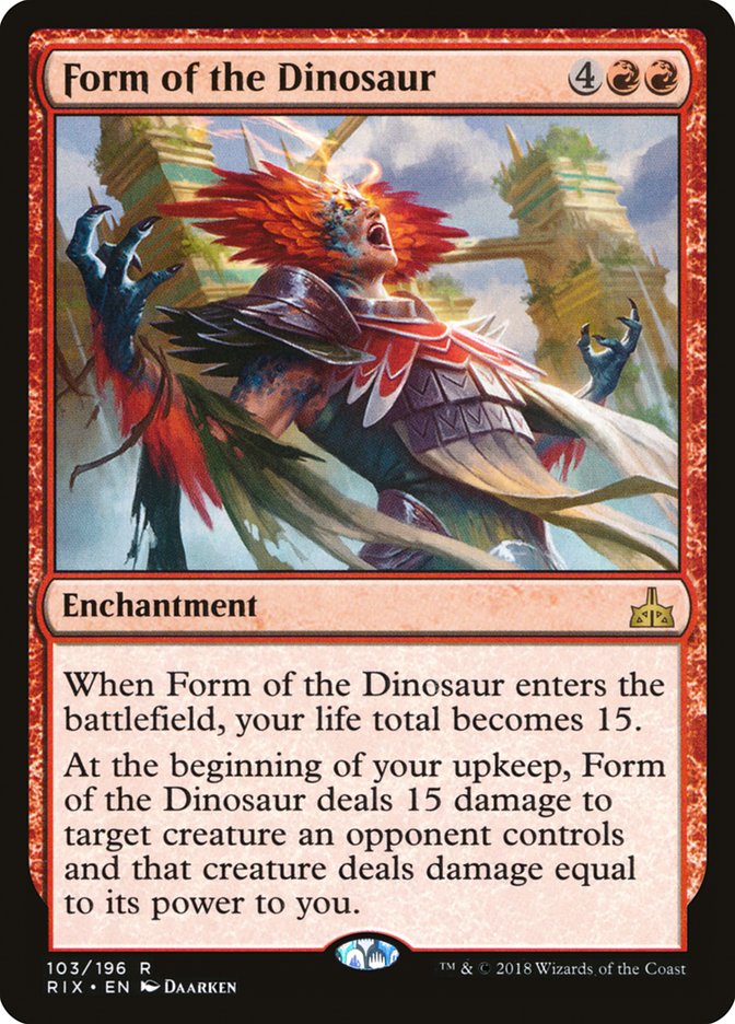 Form of the Dinosaur [Rivals of Ixalan] | Game Haven TX