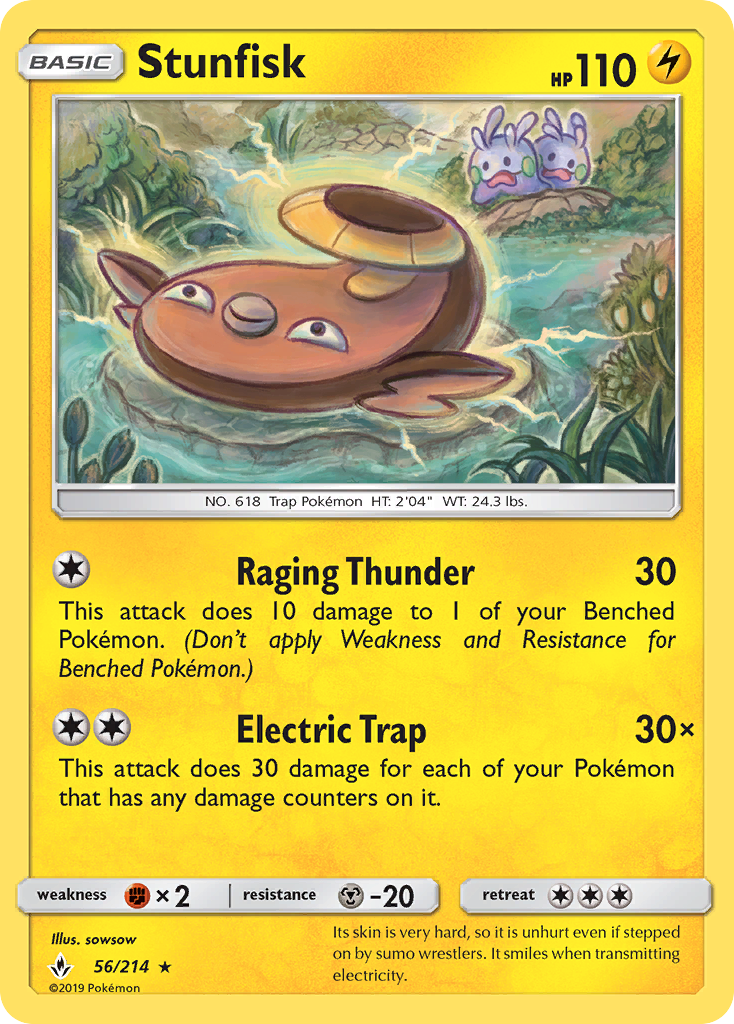 Stunfisk (56/214) [Sun & Moon: Unbroken Bonds] | Game Haven TX