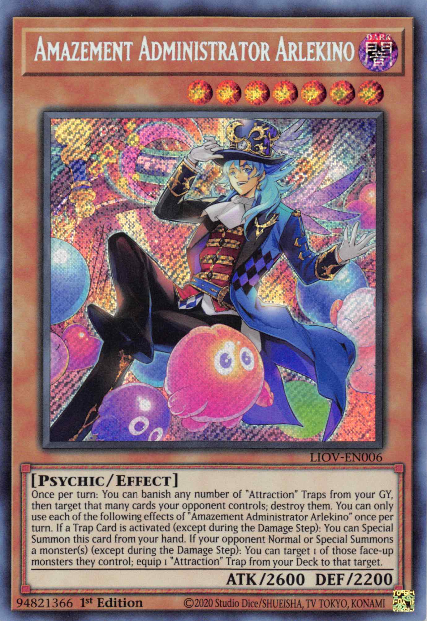 Amazement Administrator Arlekino [LIOV-EN006] Secret Rare | Game Haven TX