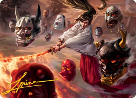 Unquenchable Fury Art Card (Gold-Stamped Signature) [Kamigawa: Neon Dynasty Art Series] | Game Haven TX