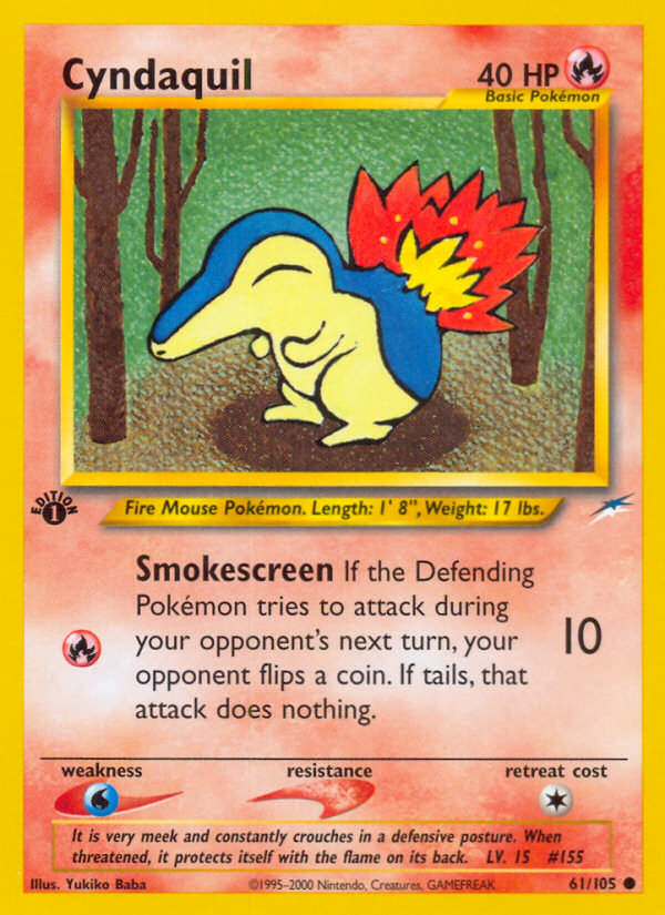 Cyndaquil (61/105) [Neo Destiny 1st Edition] | Game Haven TX