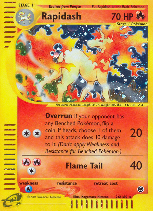 Rapidash (26/165) [Expedition: Base Set] | Game Haven TX