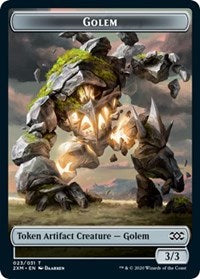 Golem // Thopter (008) Double-sided Token [Double Masters Tokens] | Game Haven TX