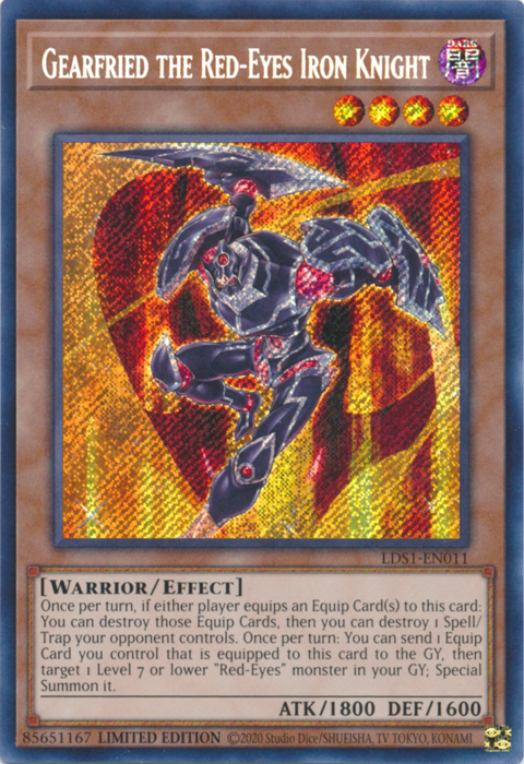 Gearfried the Red-Eyes Iron Knight [LDS1-EN011] Secret Rare | Game Haven TX