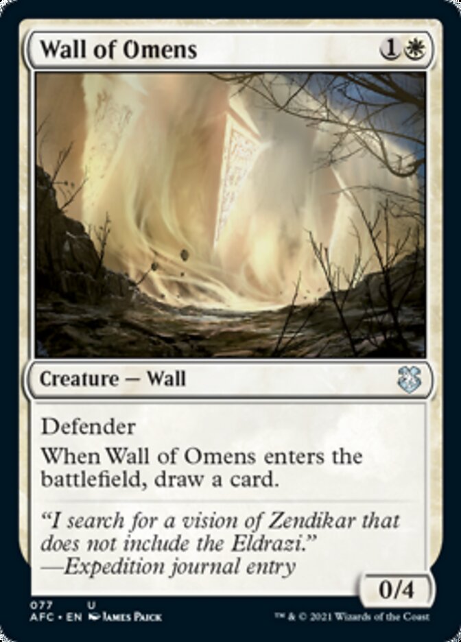 Wall of Omens [Dungeons & Dragons: Adventures in the Forgotten Realms Commander] | Game Haven TX