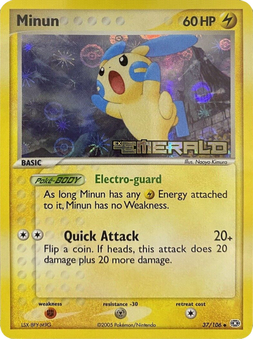 Minun (37/106) (Stamped) [EX: Emerald] | Game Haven TX