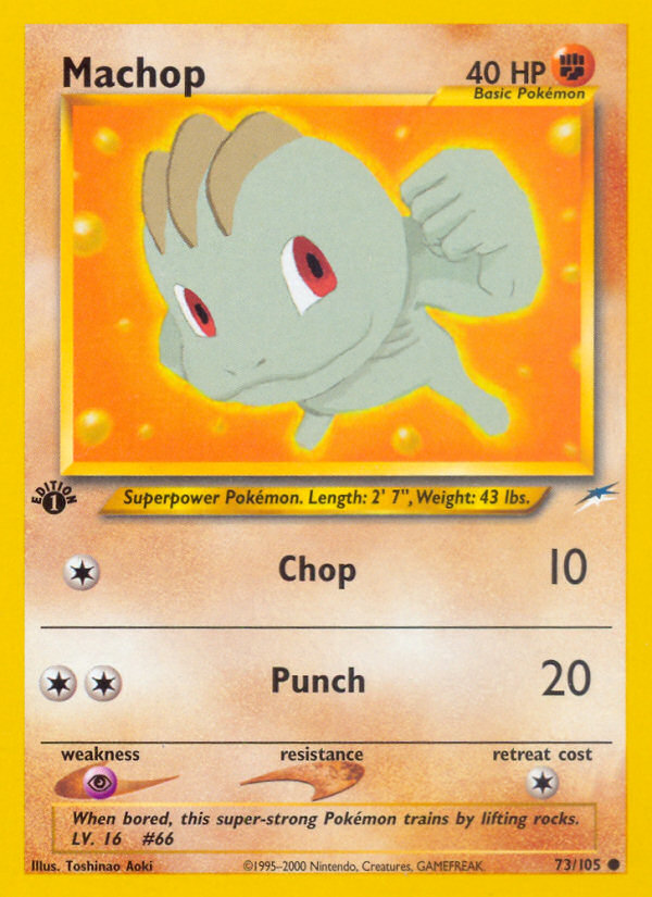 Machop (73/105) [Neo Destiny 1st Edition] | Game Haven TX
