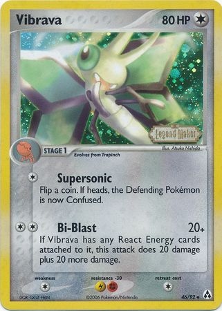 Vibrava (46/92) (Stamped) [EX: Legend Maker] | Game Haven TX