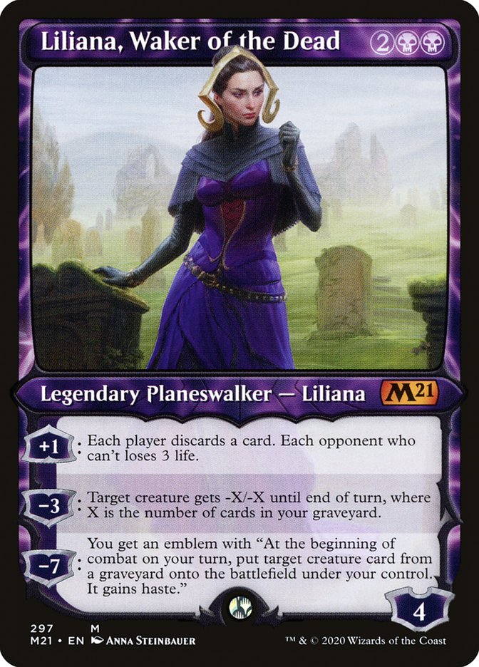 Liliana, Waker of the Dead (Showcase) [Core Set 2021] | Game Haven TX