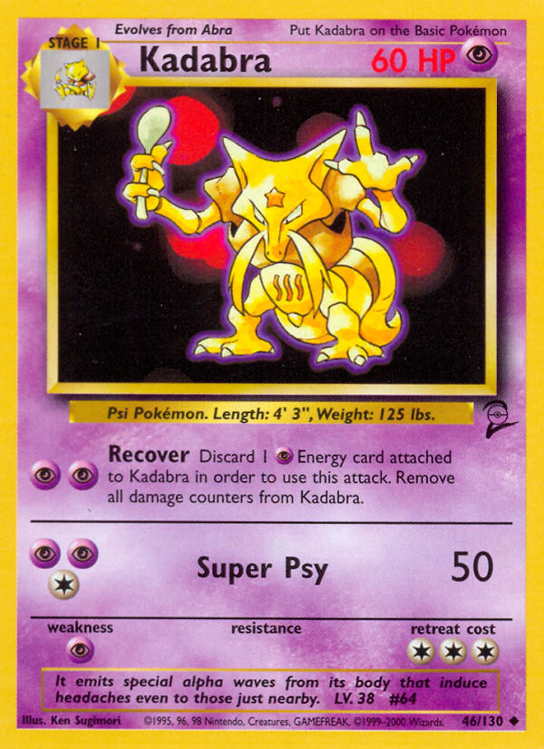 Kadabra (46/130) [Base Set 2] | Game Haven TX