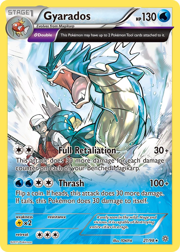 Gyarados (21/98) (Cosmos Holo) (Theme Deck Exclusive) [XY: Ancient Origins] | Game Haven TX