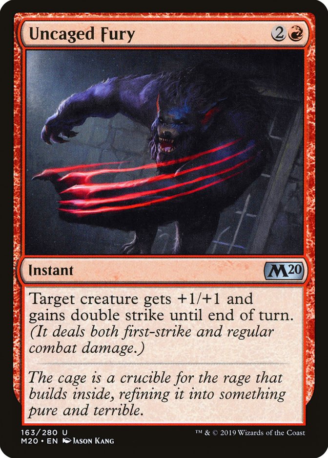 Uncaged Fury [Core Set 2020] | Game Haven TX
