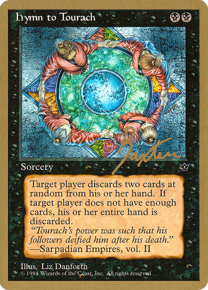 Hymn to Tourach (Circle) (George Baxter) [Pro Tour Collector Set] | Game Haven TX
