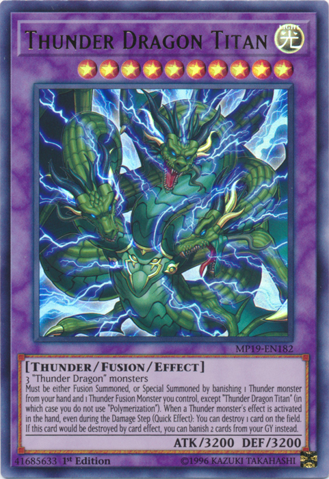 Thunder Dragon Titan [MP19-EN182] Ultra Rare | Game Haven TX