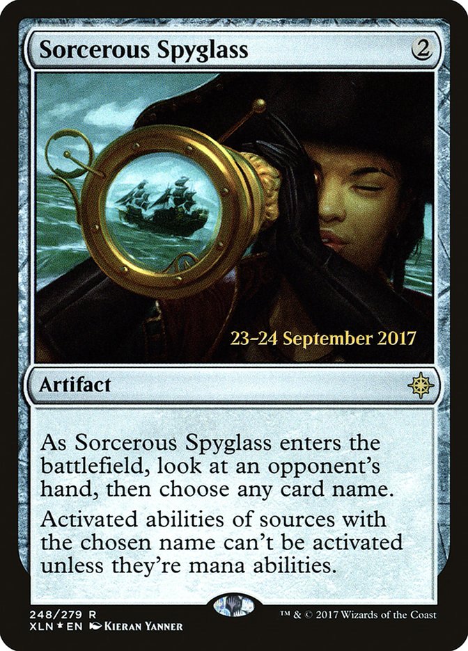 Sorcerous Spyglass [Ixalan Promos] | Game Haven TX