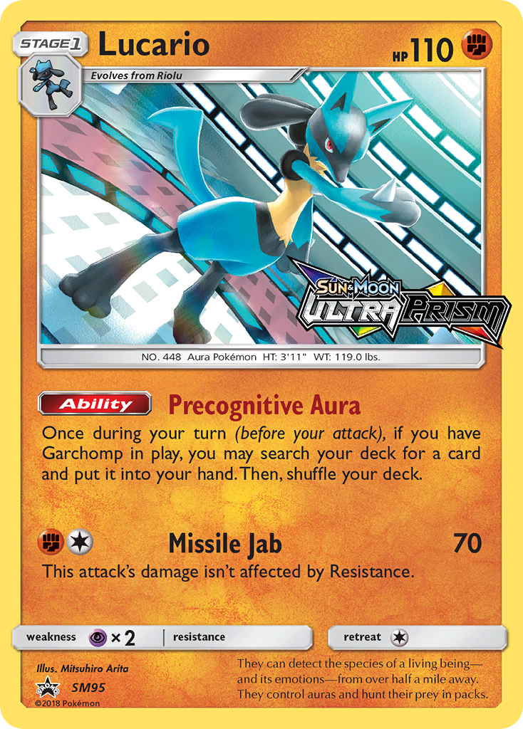 Lucario (SM95) (Prerelease Promo) [Sun & Moon: Black Star Promos] | Game Haven TX
