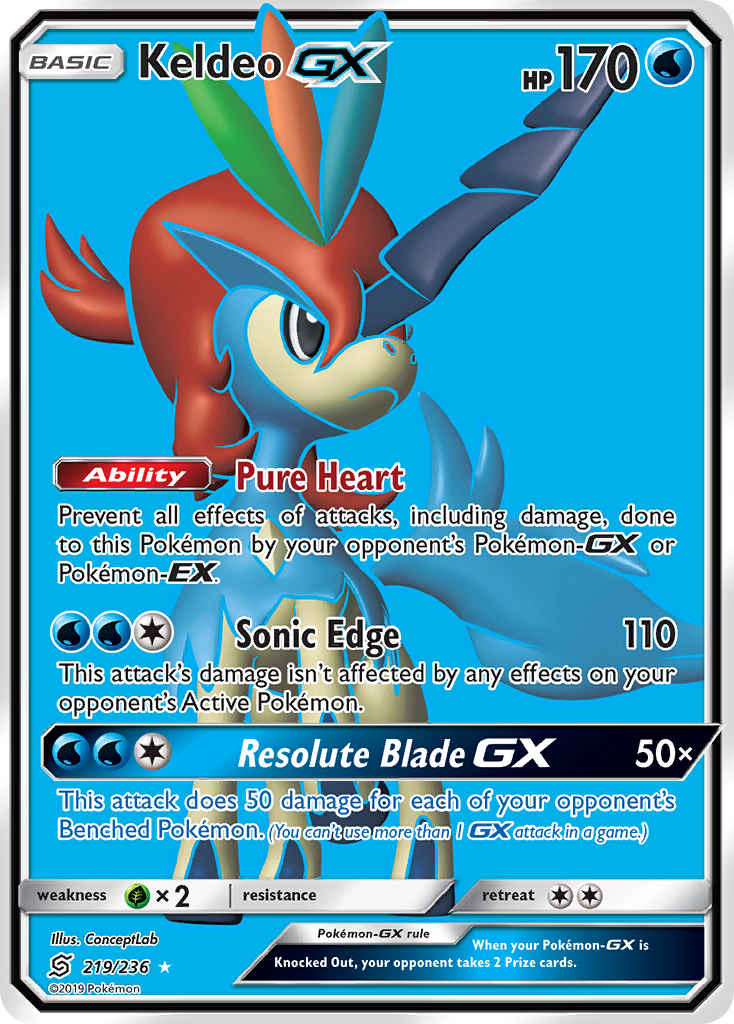 Keldeo GX (219/236) [Sun & Moon: Unified Minds] | Game Haven TX