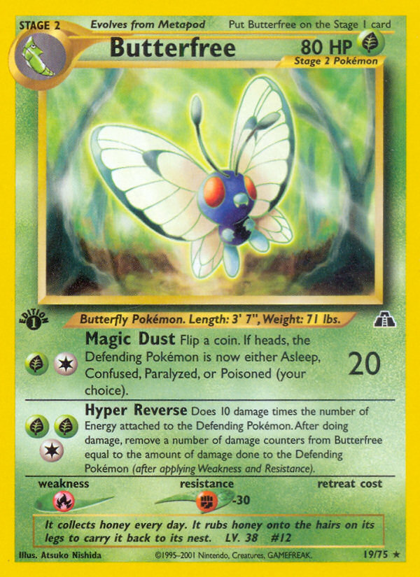 Butterfree (19/75) [Neo Discovery 1st Edition] | Game Haven TX