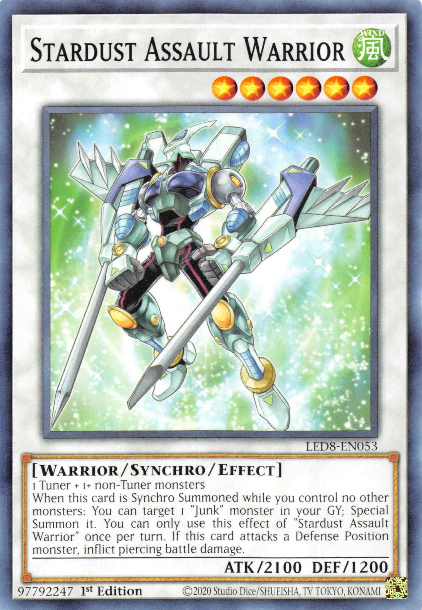 Stardust Assault Warrior [LED8-EN053] Common | Game Haven TX
