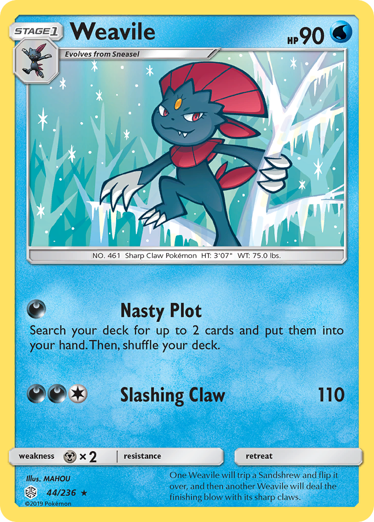 Weavile (44/236) [Sun & Moon: Cosmic Eclipse] | Game Haven TX