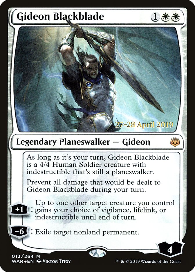 Gideon Blackblade [War of the Spark Promos] | Game Haven TX