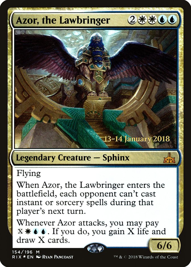 Azor, the Lawbringer [Rivals of Ixalan Promos] | Game Haven TX