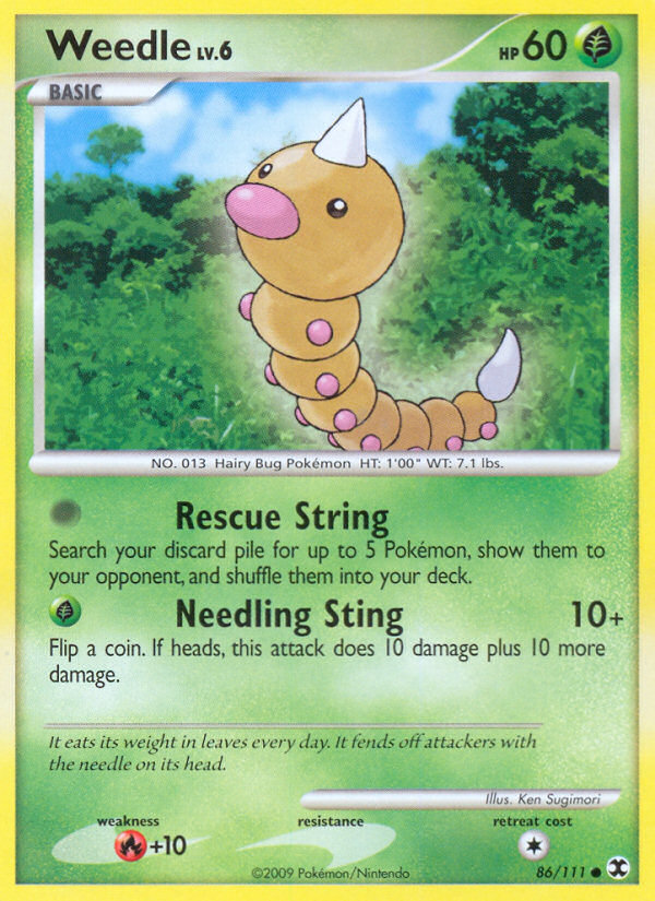 Weedle (86/111) [Platinum: Rising Rivals] | Game Haven TX
