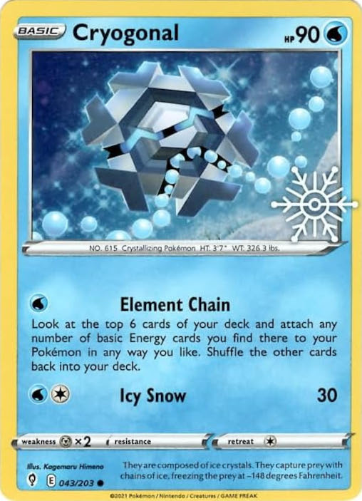 Cryogonal (043/203) (Holiday Calendar) [Sword & Shield: Evolving Skies] | Game Haven TX