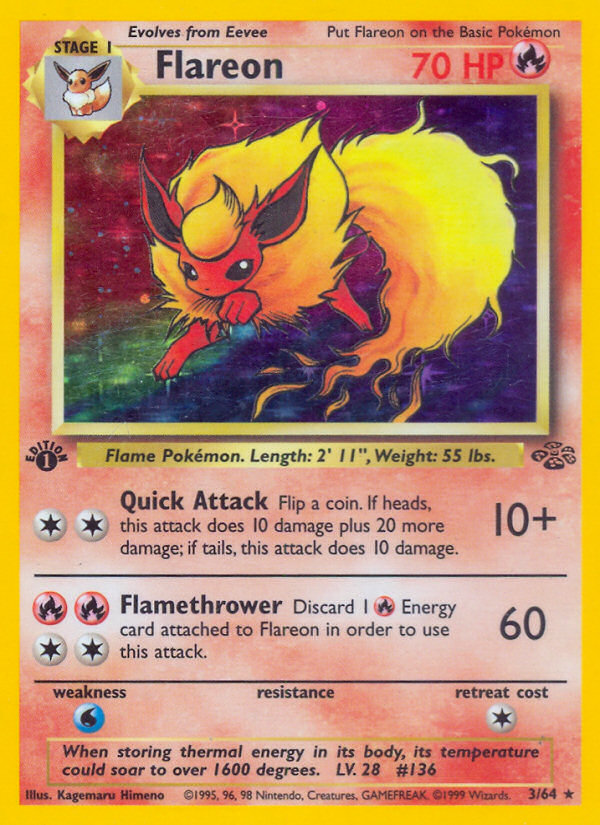 Flareon (3/64) [Jungle 1st Edition] | Game Haven TX