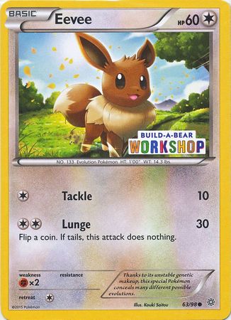 Eevee (63/98) (Build A Bear Workshop Exclusive) [XY: Ancient Origins] | Game Haven TX