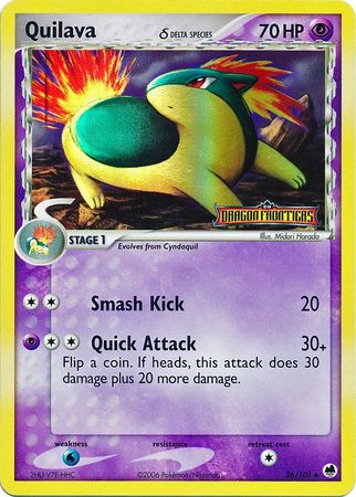 Quilava (36/101) (Delta Species) (Stamped) [EX: Dragon Frontiers] | Game Haven TX