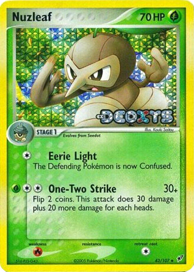 Nuzleaf (43/107) (Stamped) [EX: Deoxys] | Game Haven TX