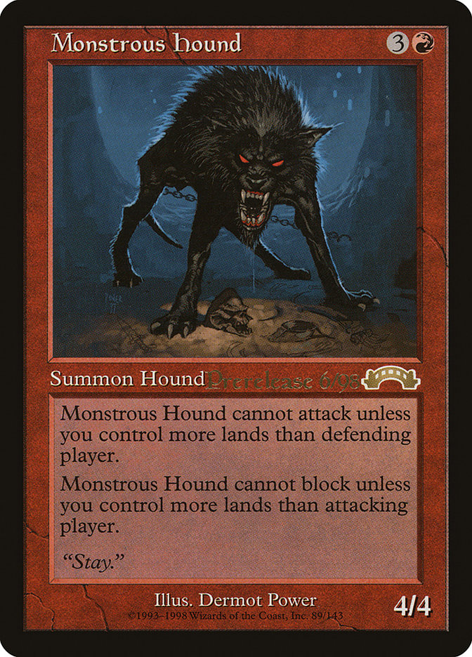Monstrous Hound [Prerelease Events] | Game Haven TX
