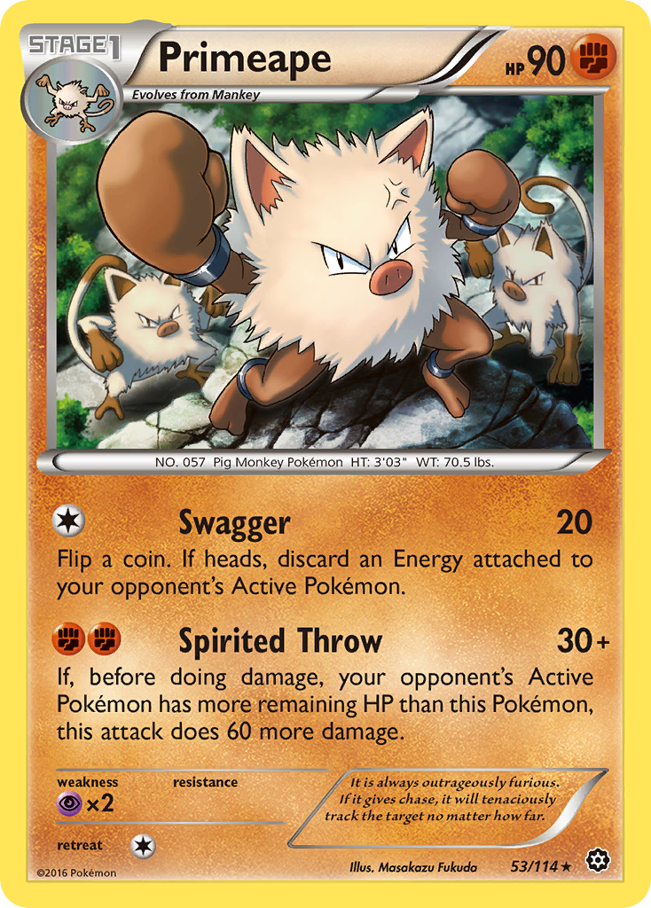 Primeape (53/114) [XY: Steam Siege] | Game Haven TX