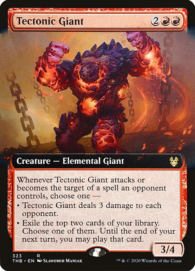 Tectonic Giant (Extended Art) [Theros Beyond Death] | Game Haven TX