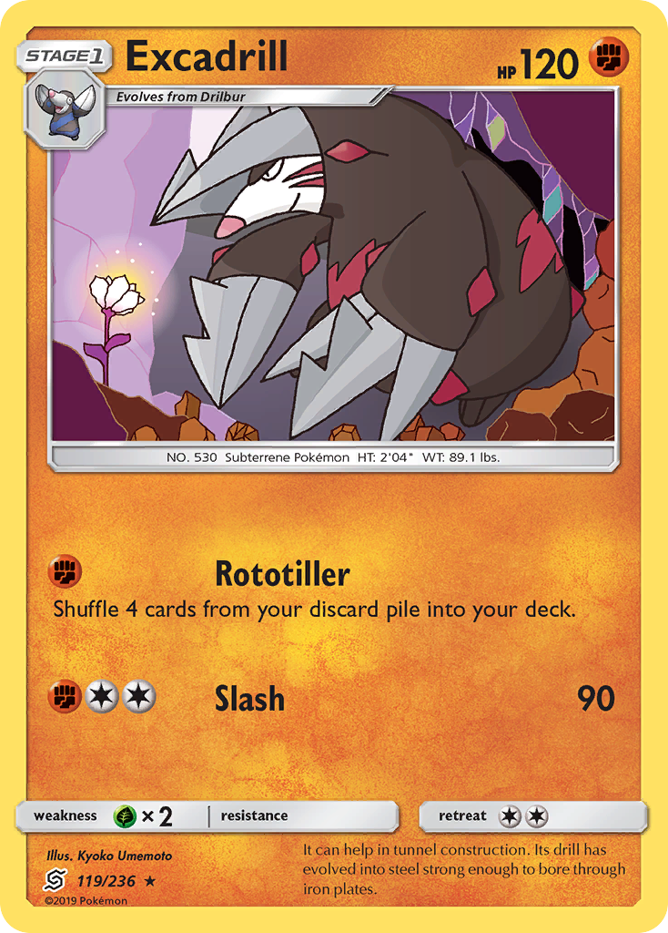 Excadrill (119/236) [Sun & Moon: Unified Minds] | Game Haven TX