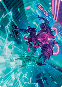 Surgehacker Mech Art Card [Kamigawa: Neon Dynasty Art Series] | Game Haven TX