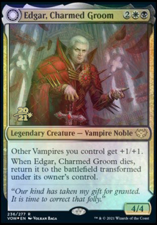 Edgar, Charmed Groom // Edgar Markov's Coffin [Innistrad: Crimson Vow Prerelease Promos] | Game Haven TX