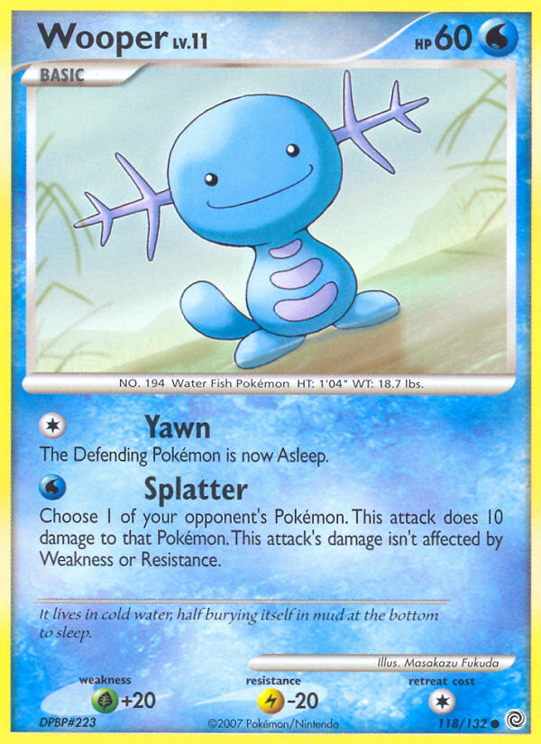 Wooper (118/132) [Diamond & Pearl: Secret Wonders] | Game Haven TX