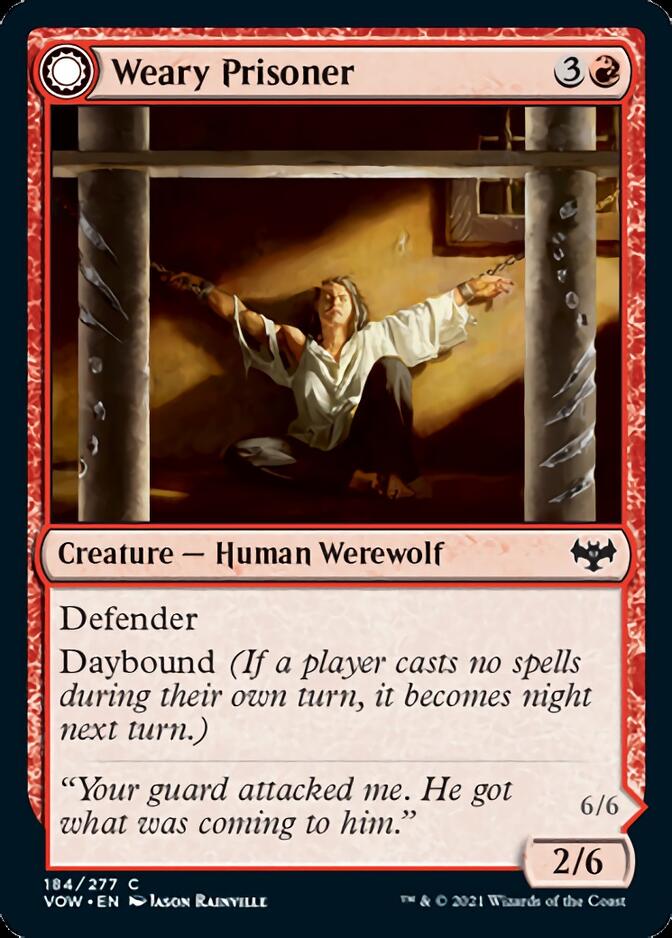Weary Prisoner // Wrathful Jailbreaker [Innistrad: Crimson Vow] | Game Haven TX