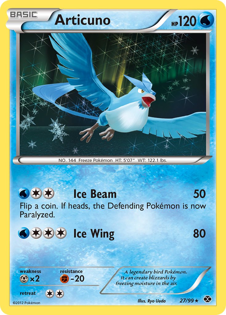 Articuno (27/99) (Blister Exclusive) [Black & White: Next Destinies] | Game Haven TX