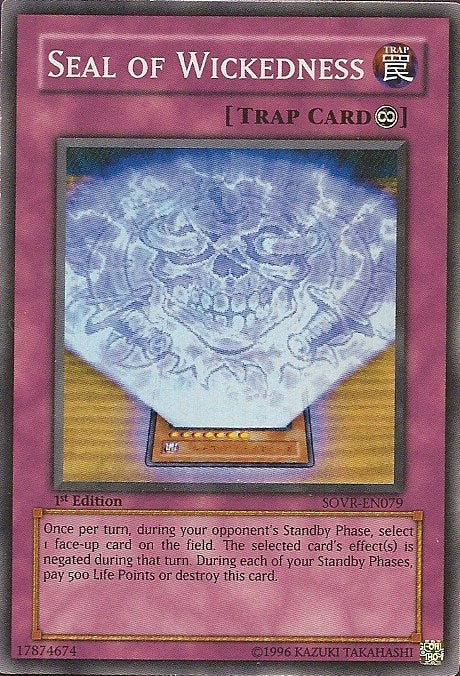 Seal of Wickedness [SOVR-EN079] Super Rare | Game Haven TX