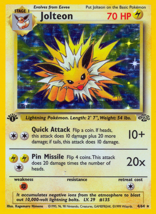 Jolteon (4/64) [Jungle 1st Edition] | Game Haven TX
