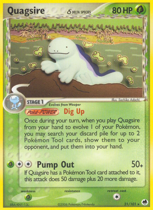 Quagsire (21/101) (Delta Species) [EX: Dragon Frontiers] | Game Haven TX