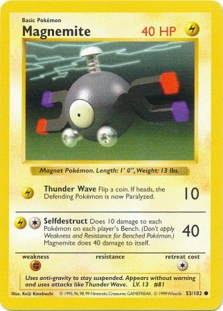 Magnemite (53/102) [Base Set Shadowless Unlimited] | Game Haven TX