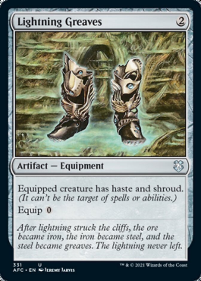 Lightning Greaves [Dungeons & Dragons: Adventures in the Forgotten Realms Commander] | Game Haven TX