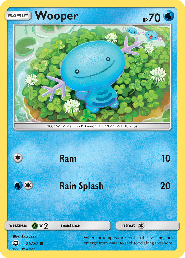 Wooper (25/70) [Sun & Moon: Dragon Majesty] | Game Haven TX