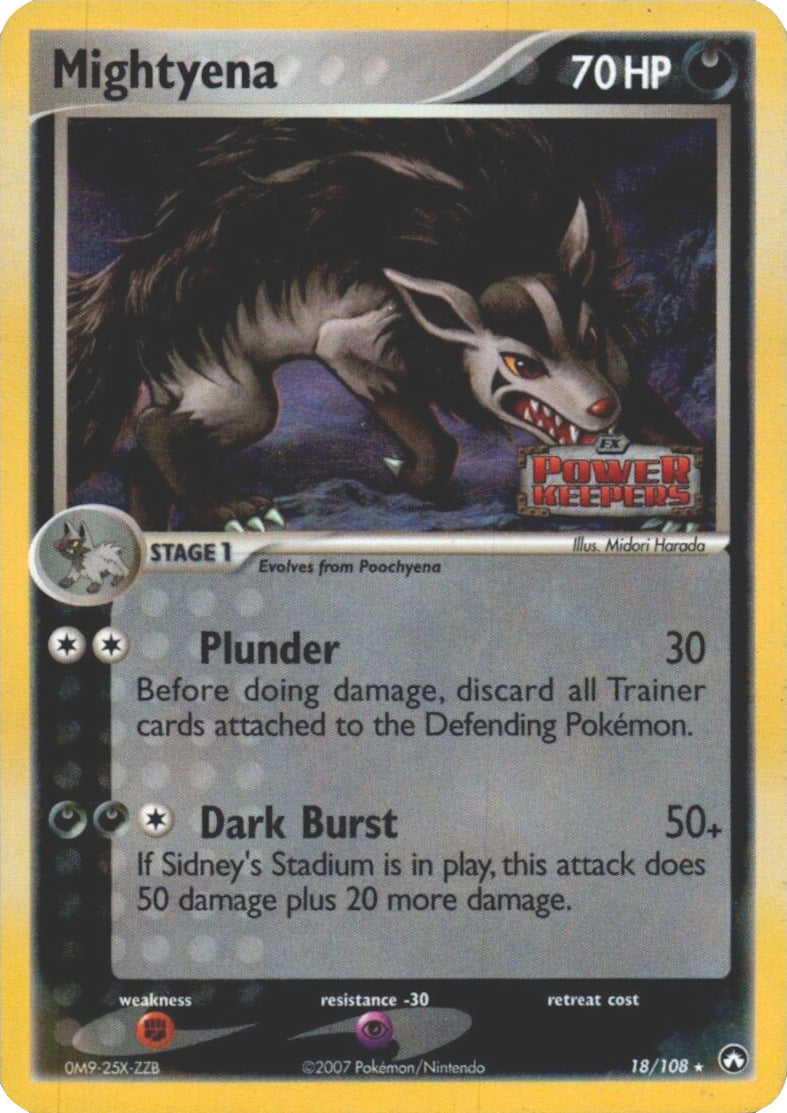 Mightyena (18/108) (Stamped) [EX: Power Keepers] | Game Haven TX