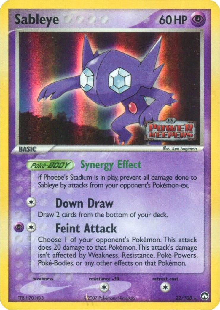 Sableye (22/108) (Stamped) [EX: Power Keepers] | Game Haven TX